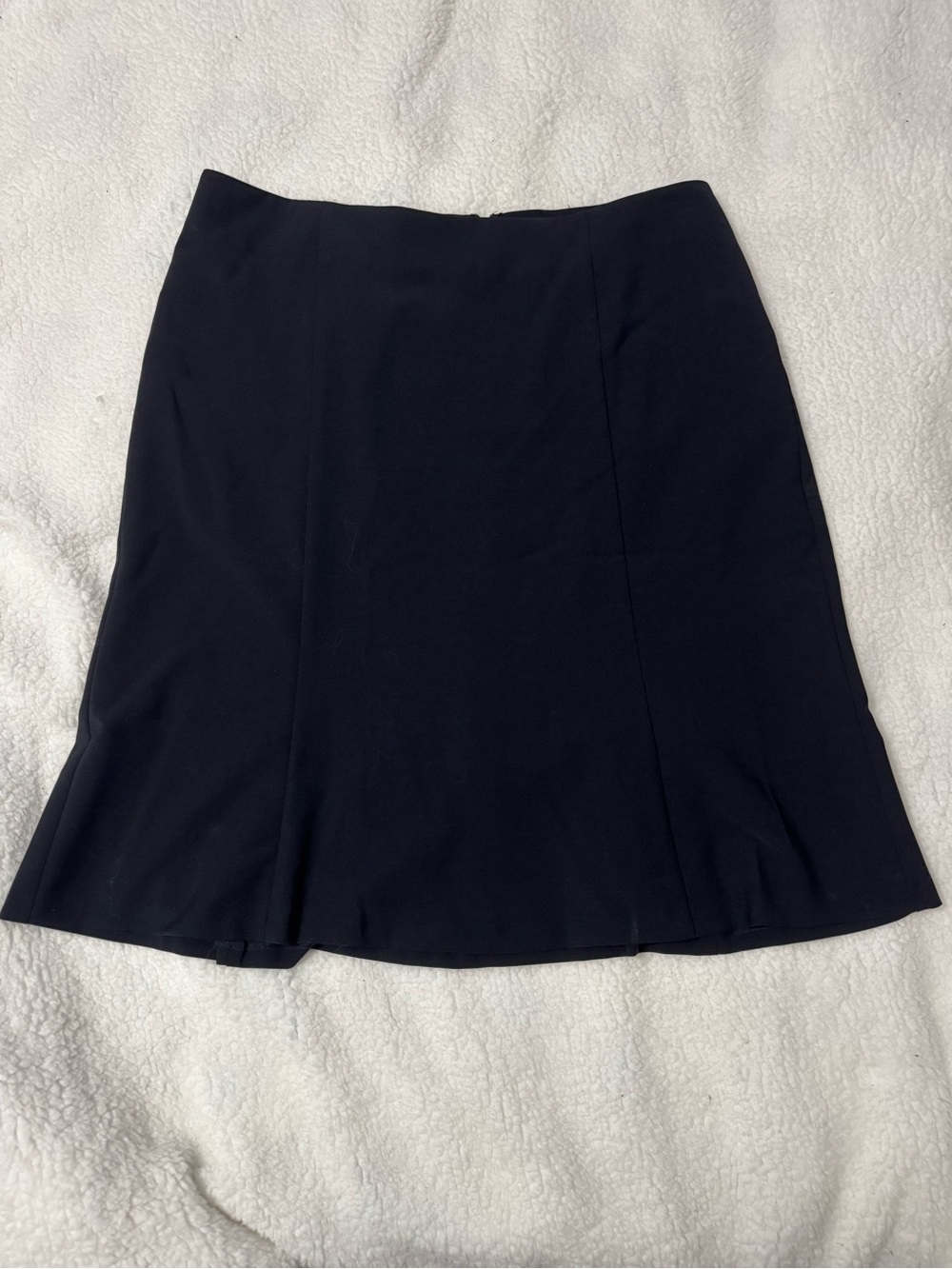Talbots Black A-Line Skirt with Subtle Flare